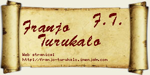 Franjo Turukalo vizit kartica
